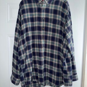 Southern Proper Blue Flannel Button Down Shirt XXL